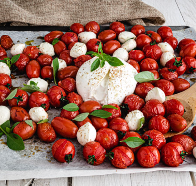 Recette Salade de tomates cerise rôties & mozzarella Healthy