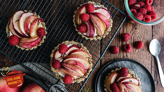 recette Tartelettes aux pêches et aux framboises Healthy