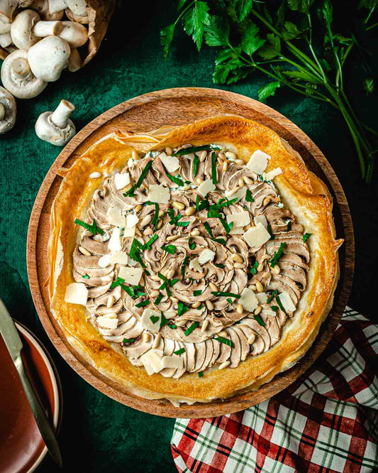 Tarte fine aux champignons